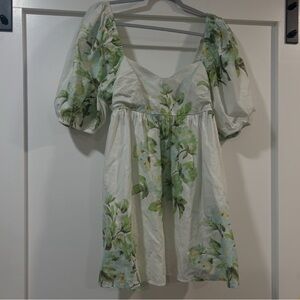 Free People Floral Puff Sleeve Dress